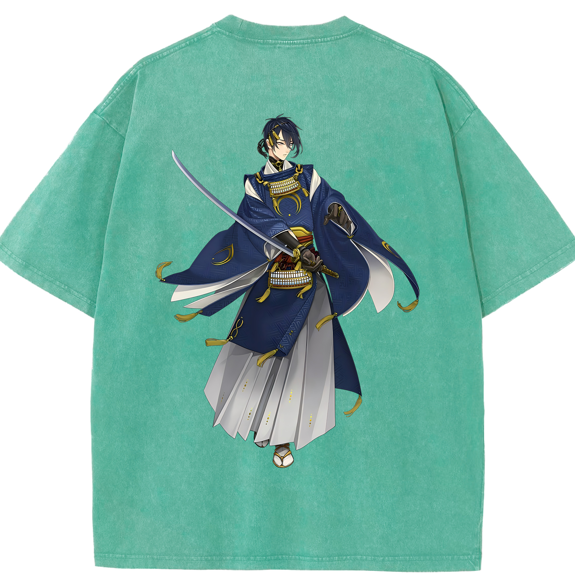 （画像用） 刀剣乱舞 Touken Ranbu 綿100% ヴィンテージ風 半袖Tシャツ（背面プリント）